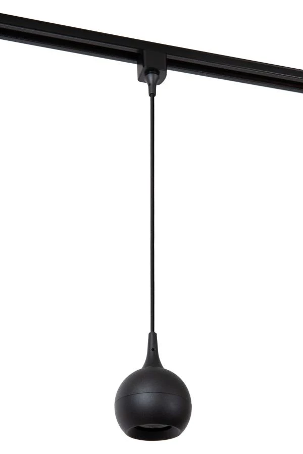 Lucide TRACK FAVORI Suspension - Système de rail monophasé / Éclairage sur rail - 1xGU10 - Noir (Extension) - éteint